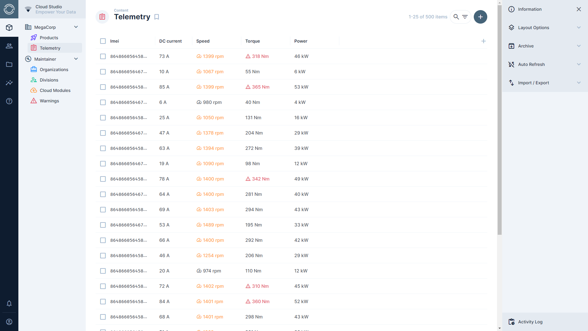 App Table View